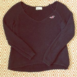 Woven black sweater